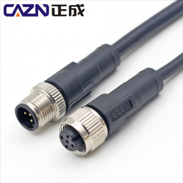 CAZN M12 5Pin Female Male Shielded Unshielded  Cable Assembly PVC PUR